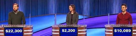 Statistics after Double Jeopardy Katie 23 correct 0 incorrect Yogesh 19 correct 1 incorrect Jimmy 16 correct 3 incorrect Total number of unplayed clues this season 12 (0 today). . Final jeopardy 2 16 23